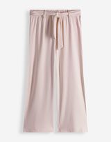 Jupe-culotte - Ceinture &agrave; nouer - rose