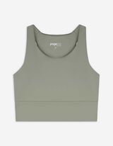 Cropped Top - Soft-Touch - dunkelgrün