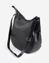 Beuteltasche - Lederoptik - schwarz