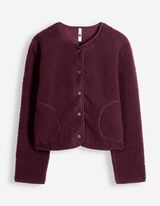 Sweatjacke - Teddyfell - Lila