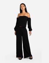 bluzka - Muślin - czarny