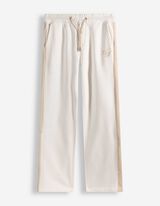 Jogginghose - Kontraststreifen - wei&szlig;