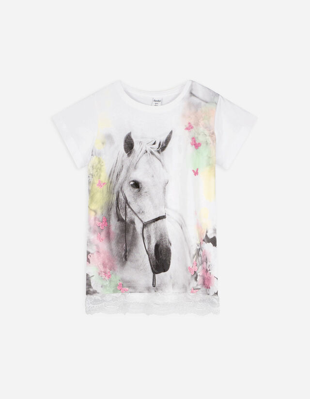 T-Shirt - Spitzenbesatz