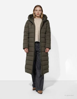 Palton matlasat - Material respirabil - Verde inchis