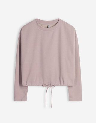 Propínací mikina - Šňůrka - lila