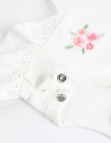 Set maglia + pantaloni - Ricami - bianco