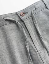 Chinohose - Leinen-Mix - gr&uuml;n