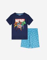Felsőből és rövidnadrágból álló pizsama szett - Marvel - kek