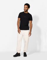 Jogpants - Kontraststreifen - wei&szlig;