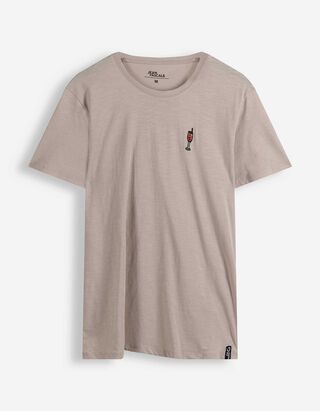 T-Shirt - Stickereien - beige