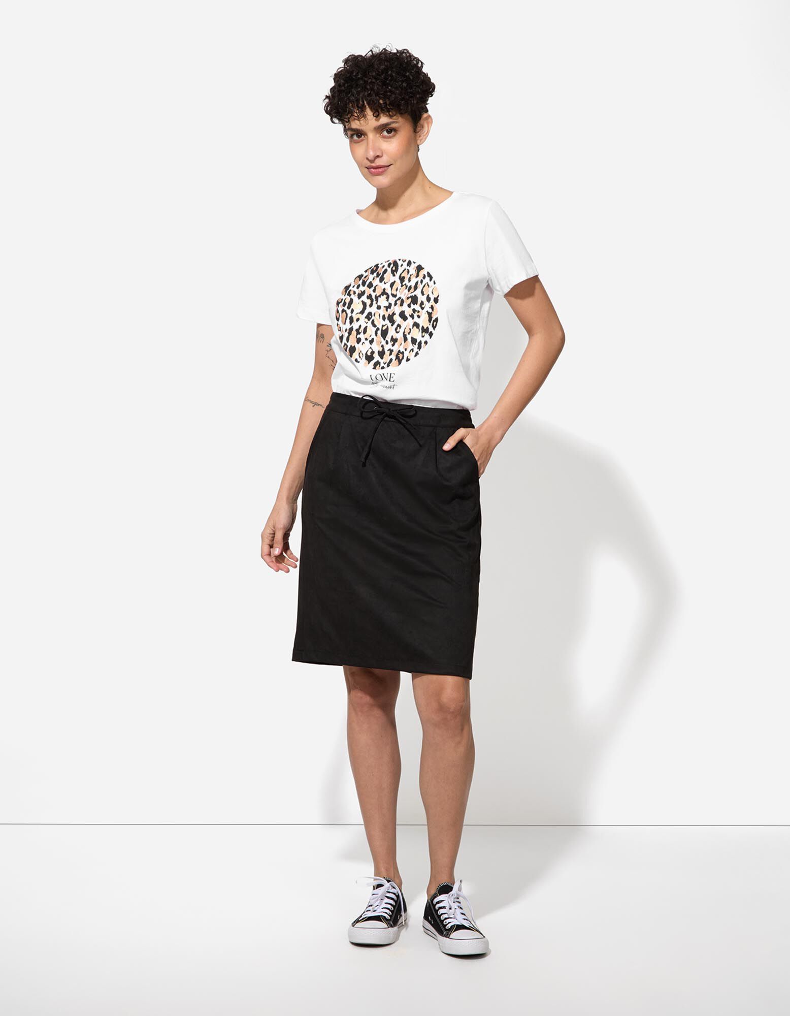 sma_tt☺︎☺︎ T-Shirt - Leopardenmuster - weiß - Takko Fashion