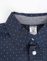 Cămașă - Bumbac - Albastru inchis