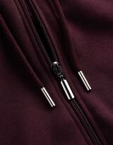 Sweatjacke - Gerippte Abschl&uuml;sse - Lila