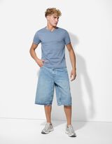 Pantaloni scurți denim - Baggy Fit - Albastru deschis