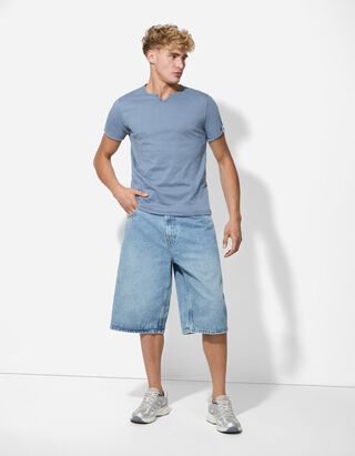 Jeansshorts - Baggy Fit - hellblau