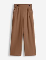 Hose - Elastischer Verschluss - braun
