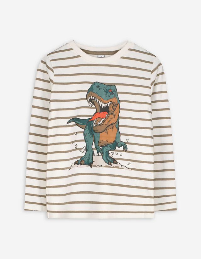 Langarmshirt - Print - weiß