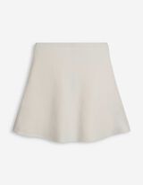 Rock in A-Linie - Knielang - weiß