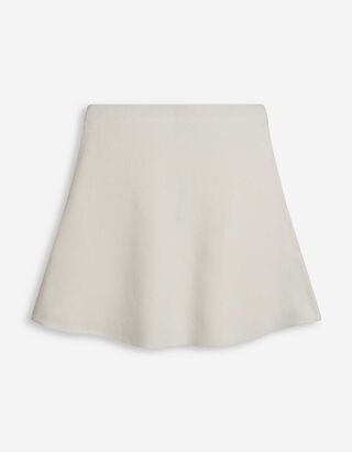 Rock in A-Linie - Knielang - weiß