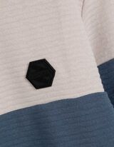 Sweatshirt - Color-Blocking - hellgrau