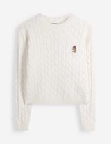 Trui - kabelpatroon - Off-White