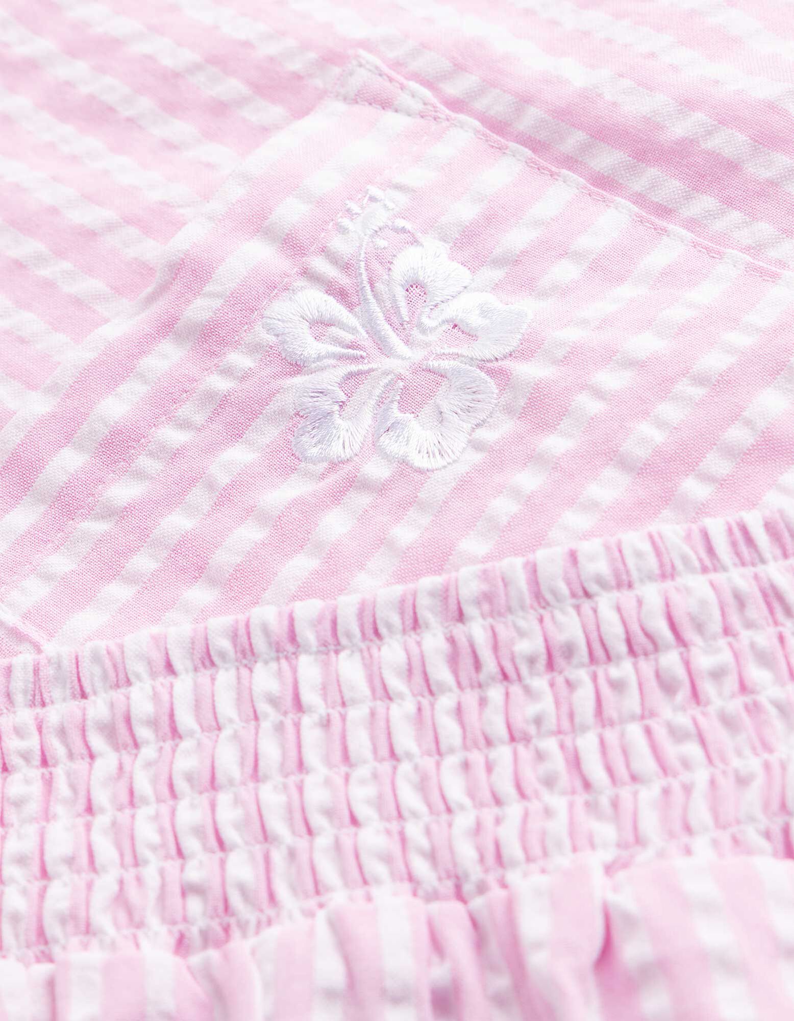 Ensemble T-shirt et short  - Broderies - rose