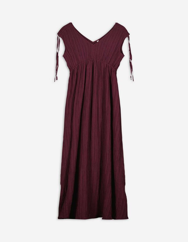 Maxikleid - Viskose-Mix - dunkellila
