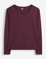 Langarmshirt - Baumwolle - Lila