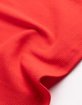 Cropped Top - Gerippt - Rot