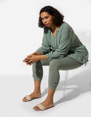 Leggings - Elastischer Bund - Petrol