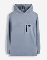 Žebrovan&yacute; pleten&yacute; svetr - Nadměrn&yacute; střih Oversized Fit - Světle modr&aacute;