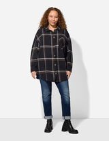 Longshirt - Hemdkragen - schwarz