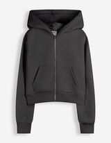 Sweatjacke - Cropped - Hellblau