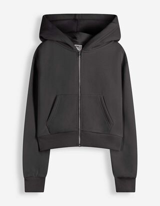 Sweatjacke - Cropped - Hellblau