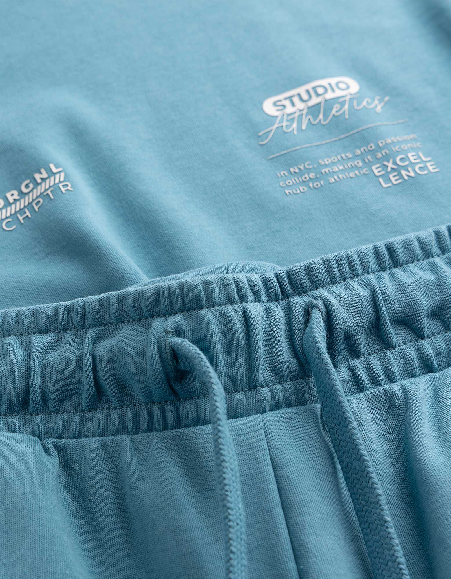 Set aus T-Shirt und Hose - Schwere Qualit&auml;t - blau