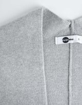 Hosszított kardigán - Visszahajtott ujj - szürke