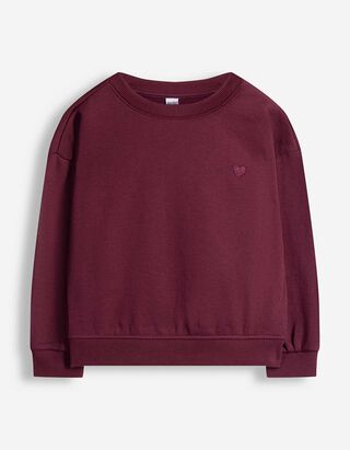 Sweatshirt - Stickerei - Dunkelrot