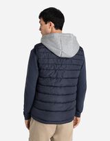 Gilet trapuntato - Cappuccio staccabile - blu scuro