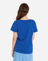 Póló - Hímzésekkel - kék