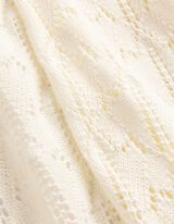 Cardigan - Baumwoll-Mix - wei&szlig;