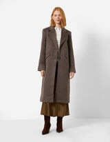 Mantel - Wol look - bruin