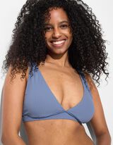 Bikinitop - einfarbig - blau