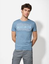 Tričko - Potisk - svetle  modra