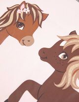 Top - Stampa glitterata - rosa