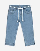 Caprihose - High Waist - blau
