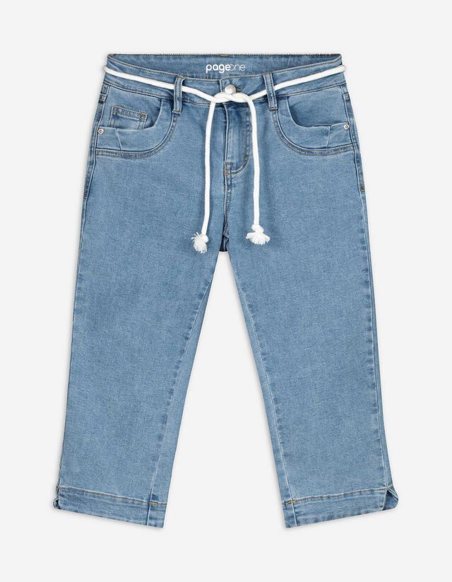 Caprihose - High Waist - blau