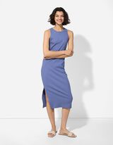 Midi haljina - Bočni prorez - svetlo-plava