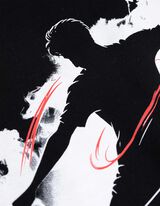 T-shirt - Voorkantprint - zwart