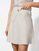 Rock in A-Linie - Knielang - wei&szlig;