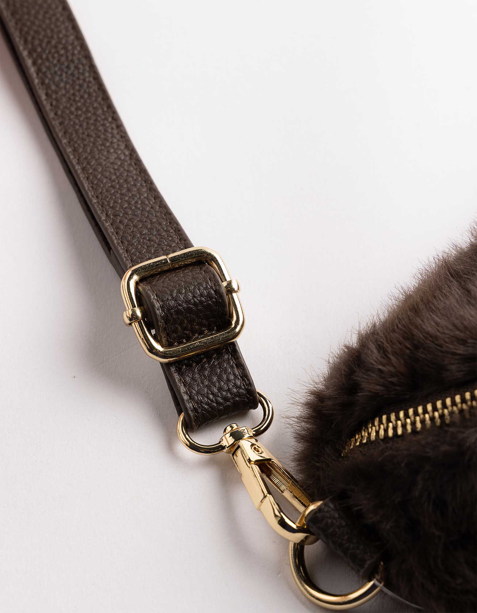 Hip Bag - Kunstfell - Braun